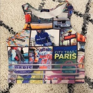 Paris photos crop top